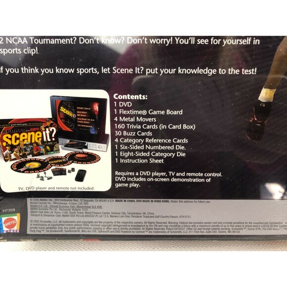 Scene It Sports ESPN The DVD Game Sports Trivia Brand New Sealed - Picture 7 of 9